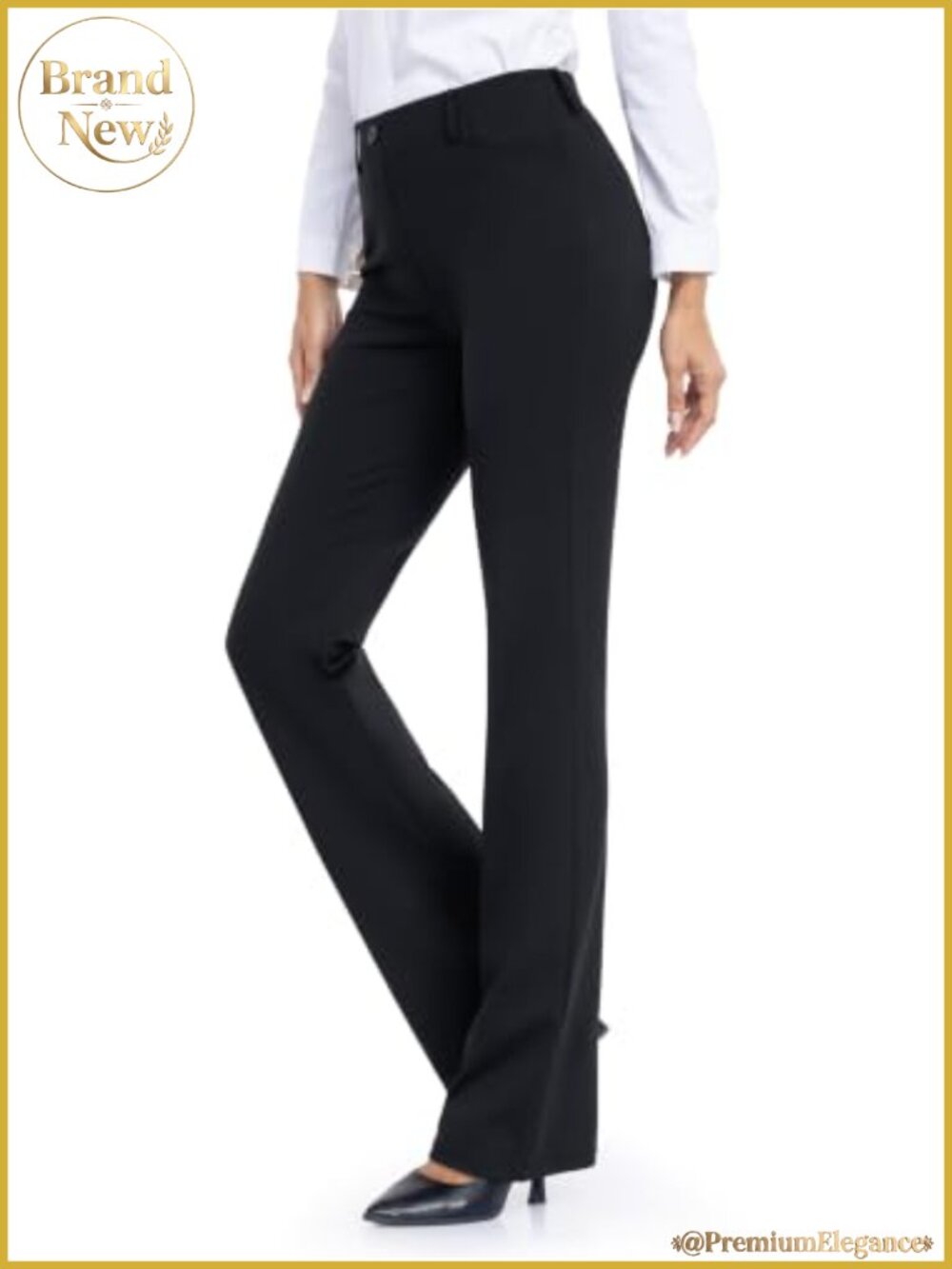 Tall Women's Bootcut Dress Pants Pull-On Stretch Ponte Slacks